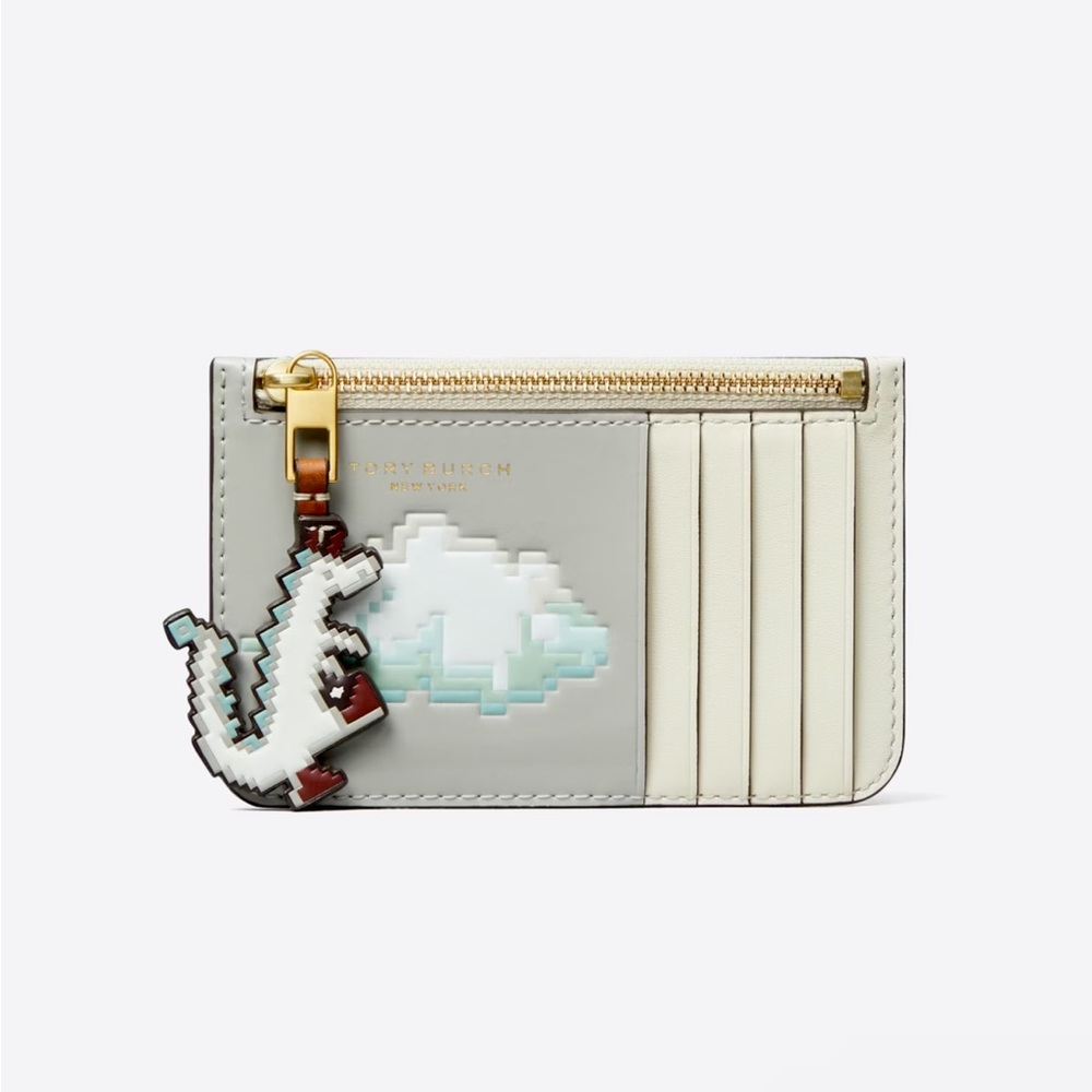 Tory Burch Top-Zip Card Case Year of the Dragon